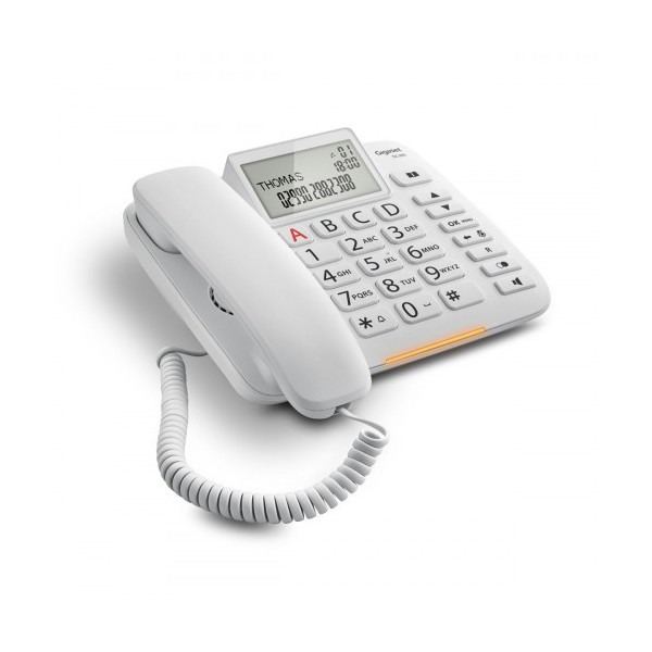 Gigaset DL380 Teléfono analógico Blanco Identificador de llamadas