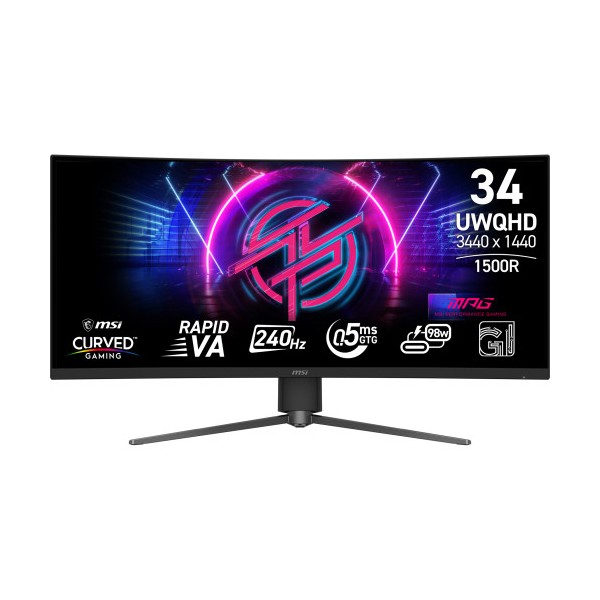 MSI MPG 346CQRF X24 pantalla para PC 86,4 cm (34″) 3440 x 1440 Pixeles UltraWide Quad HD Negro