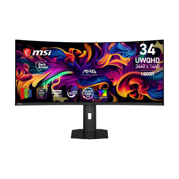 MSI MAG 341CQP QD-OLED X28 pantalla para PC 86,4 cm (34″) 3440 x 1440 Pixeles UltraWide Quad HD Negro
