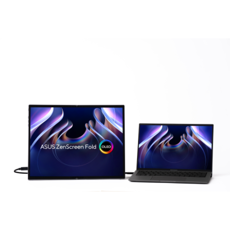 ASUS ZenScreen Fold OLED MQ17QH pantalla para PC 43,9 cm (17.3″) 2560 x 1920 Pixeles Quad HD Plata