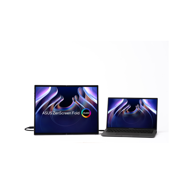 ASUS ZenScreen Fold OLED MQ17QH pantalla para PC 43,9 cm (17.3″) 2560 x 1920 Pixeles Quad HD Plata