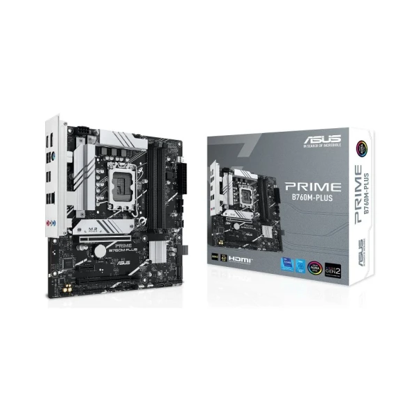 PLACA ASUS PRIME B760M-PLUS,INTEL,1700,B760,4DDR5,128GB,HDMI+DP,4SATA+2M.2,5USB 3.2+1USB-C,2.5GB,MATX
