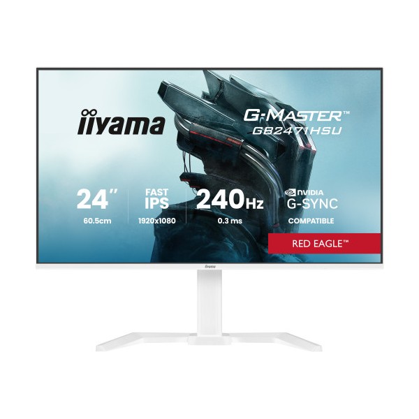 iiyama G-MASTER GB2471HSU-W1 pantalla para PC 60,5 cm (23.8″) 1920 x 1080 Pixeles Blanco