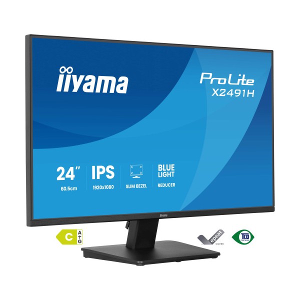 iiyama ProLite X2491H-B1 pantalla para PC 60,5 cm (23.8″) 1920 x 1080 Pixeles Full HD Negro