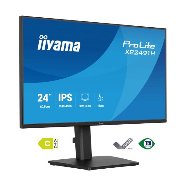 iiyama ProLite XB2491H-B1 pantalla para PC 60,5 cm (23.8″) 1920 x 1080 Pixeles Full HD Negro