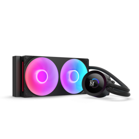 NZXT KRAKEN 240 RGB V2 - 240MM AIO LIQUID COOLER W/ 1.54IN. DISPLAY & & RGB CORE FAN ENTRY VERSION (BLACK)