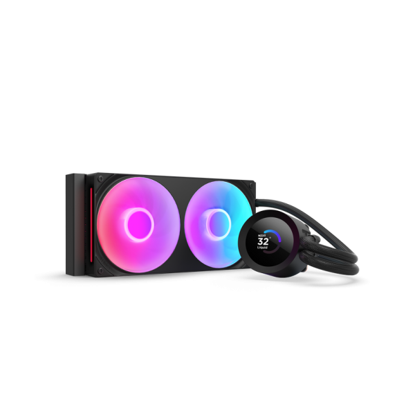 NZXT KRAKEN 240 RGB V2 - 240MM AIO LIQUID COOLER W/ 1.54IN. DISPLAY & & RGB CORE FAN ENTRY VERSION (BLACK)