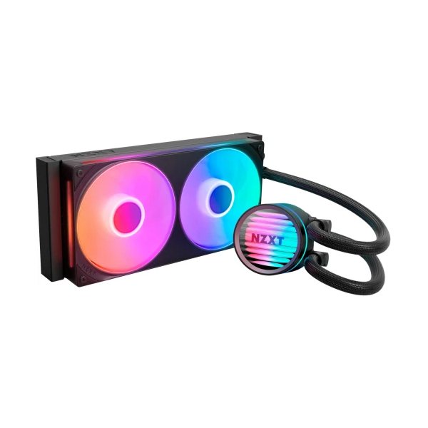 NZXT KRAKEN CORE RGB - 240MM AIO LIQUID COOLER WITH RGB CAP & RGB CORE FAN (BLACK) RL-KR24C-B1