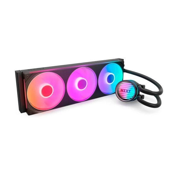 NZXT KRAKEN CORE RGB - 360MM AIO LIQUID COOLER WITH RGB CAP & RGB CORE FAN (Black) RL-KR36C-B1