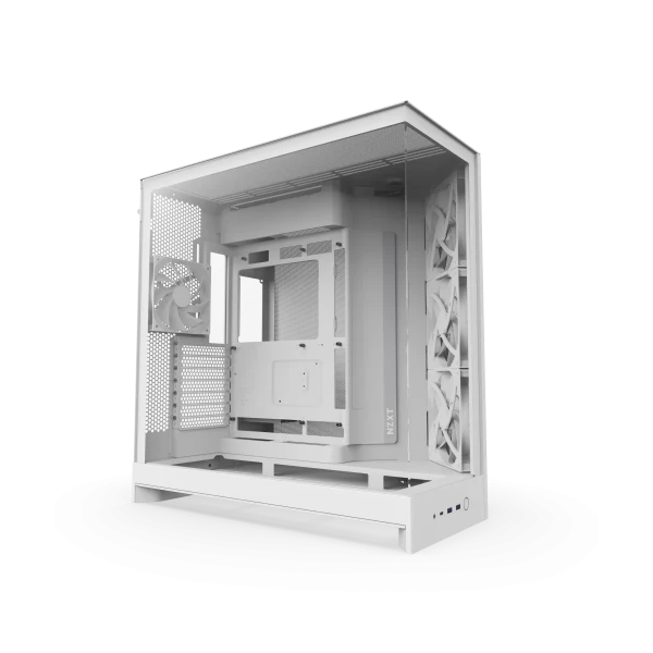 CAJA NZXT H9 FLOW (2025) DUAL-CHAMBER MID-TOWER CASE - ALL WHITE