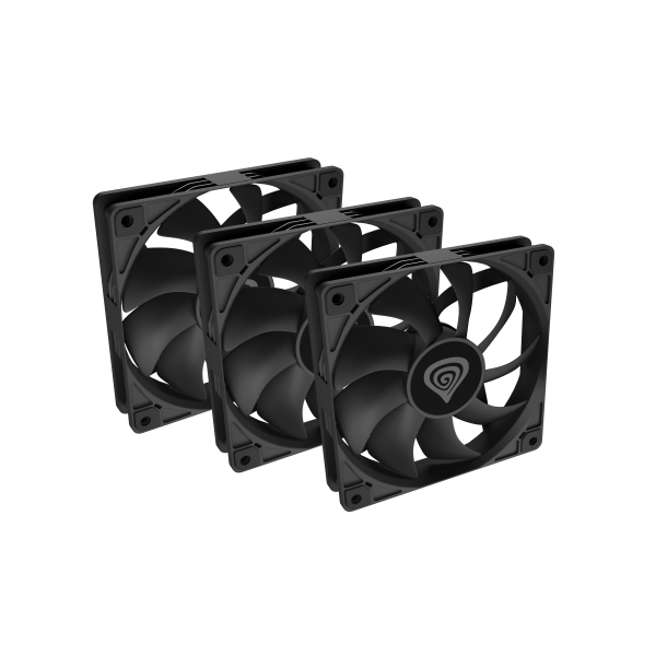 GENESIS Oxal 120 Carcasa del ordenador Ventilador 12 cm Negro 3 pieza(s)
