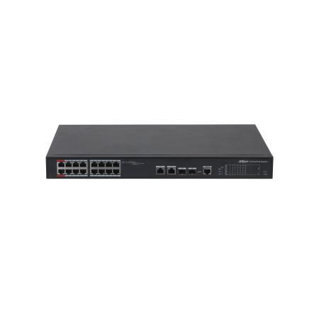(DH-PFS4218-16ET-240-V3) DAHUA SWITCH L2 HI-POE GESTIONABLE 16 PUERTOS 10/100 + 2 COMBO GIGABIT/SFP UPLINK