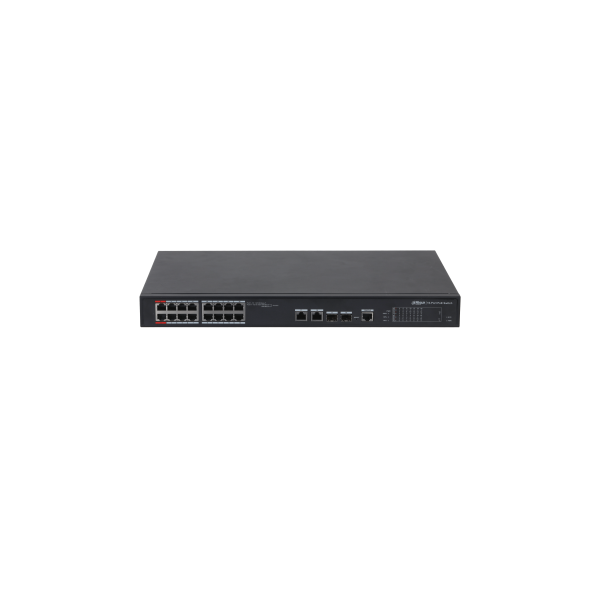 (DH-PFS4218-16ET-240-V3) DAHUA SWITCH L2 HI-POE GESTIONABLE 16 PUERTOS 10/100 + 2 COMBO GIGABIT/SFP UPLINK