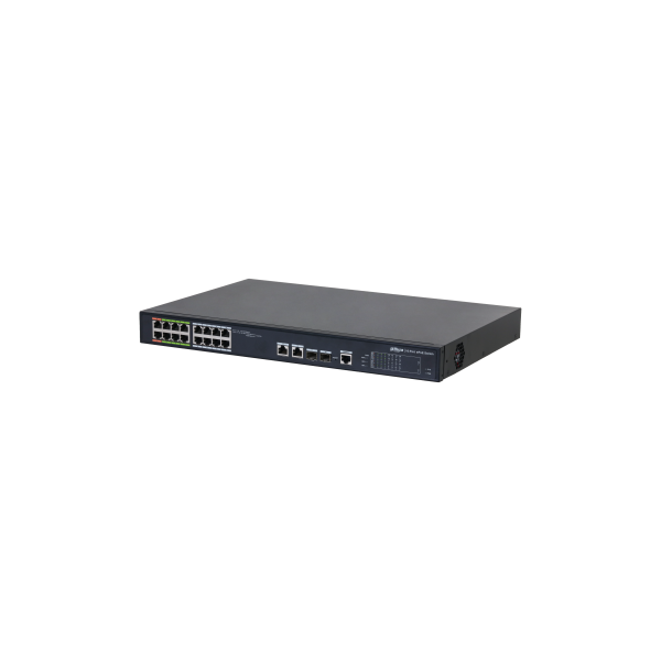 (DH-LR2218-16ET-240-V2) DAHUA SWITCH L2 EPOE GESTIONABLE 16 PUERTOS 10/100 (8 EPOE/EOC + 8 POE) + 2 UPLINK COMBO GIGABIT/SFP