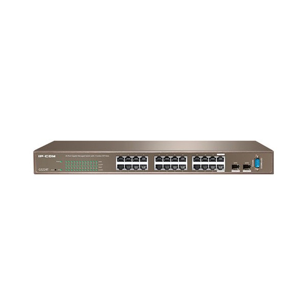 IPCOM FULL MANAGEMENT SWITCH G3224T 24-PORTS GIGABIT L2 MANAGEMENT SWITCH WITH 2 COMBO SFP PORTS,1 CONSOLE PORT (G3224T)