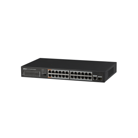 (DH-PFS3125-24ET-190) DAHUA SWITCH POE 24 PUERTOS + 1 GIGABIT COMBO RJ45/SFP