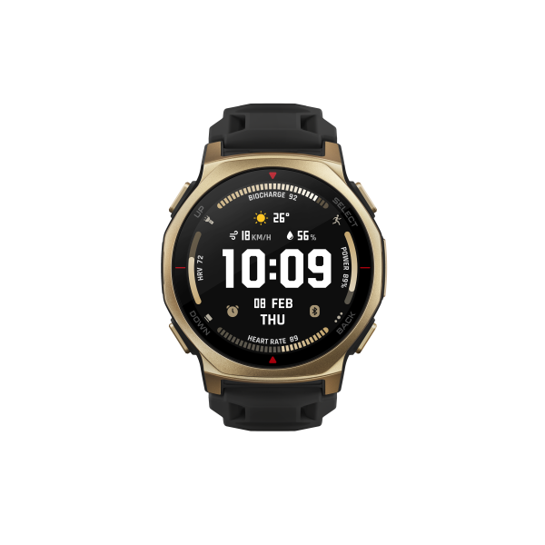 Amazfit T-rex 3 Pro 3,35 cm (1.32″) AMOLED 44 mm Digital 466 x 466 Pixeles Pantalla táctil Oro Wifi GPS (satélite)