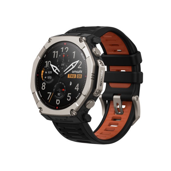 Amazfit T-Rex Ultra 2 129,5 cm (51″) AMOLED 51 mm Digital 480 x 480 Pixeles Pantalla táctil Titanio Wifi GPS (satélite)