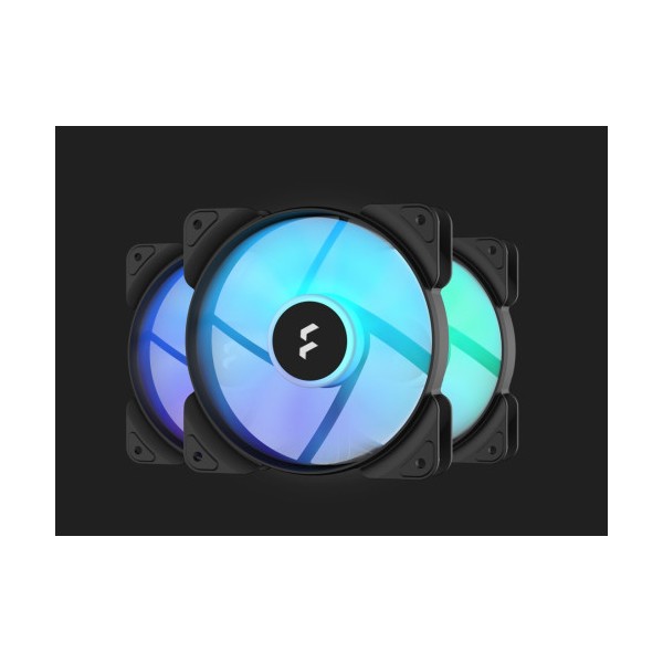 FRACTAL VENTILADOR CAJA ASPECT 12 SERIES RGB PWM 120MM MARCO NEGRO PACK 3 UNID (FD-F-AS1-1207)