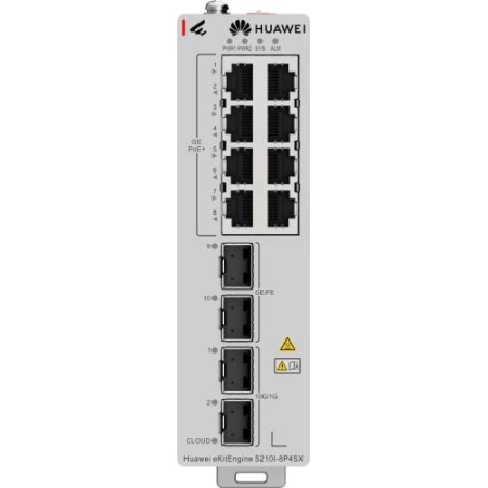 S210I-8P4SX (8*10/100/1000BASE-T PORTS, 2*GE SFP PORTS, 2*10GE SFP+ PORTS, POE+, DIN RAIL MOUNTING, DUAL REDUNDANT 48 TO 57V DC 