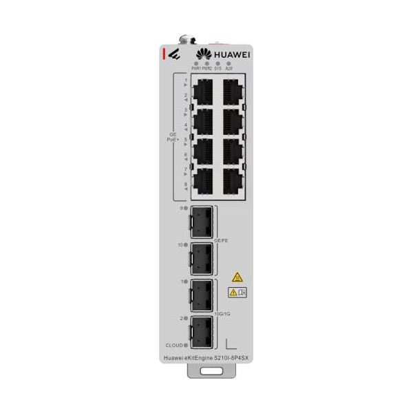 S210I-8P4SX (8*10/100/1000BASE-T PORTS, 2*GE SFP PORTS, 2*10GE SFP+ PORTS, POE+, DIN RAIL MOUNTING, DUAL REDUNDANT 48 TO 57V DC 