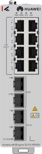S210I-8P4SX (8*10/100/1000BASE-T PORTS, 2*GE SFP PORTS, 2*10GE SFP+ PORTS, POE+, DIN RAIL MOUNTING, DUAL REDUNDANT 48 TO 57V DC 