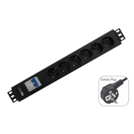 WP WPN-PDU-G02-12 base múltiple 2 m 12 salidas AC Negro
