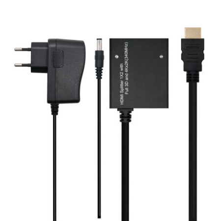 NANOCABLE HDMI DUPLICADOR V1.3 1X2 CON ALIM. Y PIGTAIL 50 CM (10.25.3502)