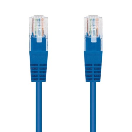Nanocable CABLE RED LATIGUILLO RJ45 CAT.5E UTP AWG24, AZUL, 0.5 M