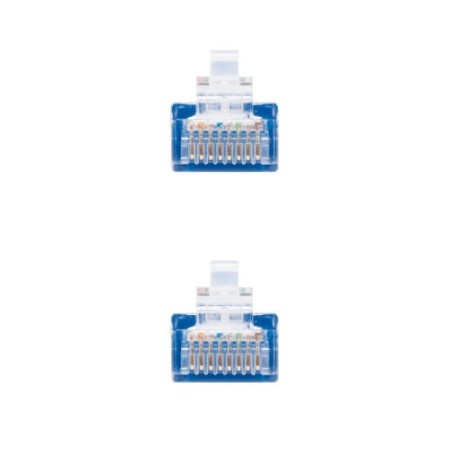 Nanocable CABLE RED LATIGUILLO RJ45 CAT.5E UTP AWG24, AZUL, 0.5 M