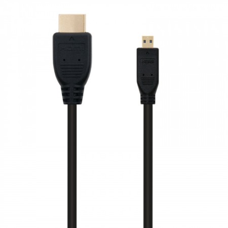 Nanocable HDMI, 0.8m cable HDMI 0,8 m HDMI tipo A (Estándar) HDMI tipo D (Micro) Negro
