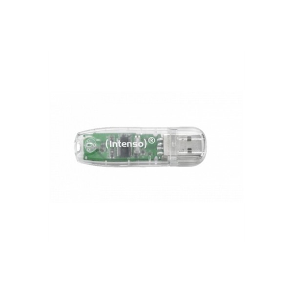 Memoria usb 2.0 intenso rainbow 32gb transparente