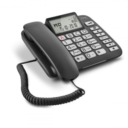 Gigaset DL 580 teléfono Teléfono analógico Negro Identificador de llamadas