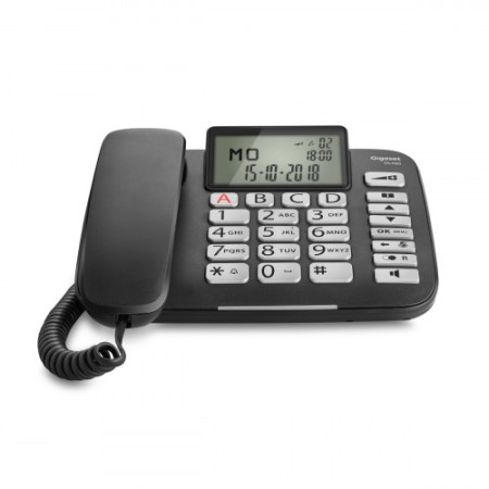 Gigaset DL 580 teléfono Teléfono analógico Negro Identificador de llamadas