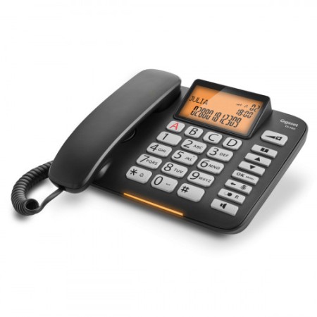 Gigaset DL 580 teléfono Teléfono analógico Negro Identificador de llamadas