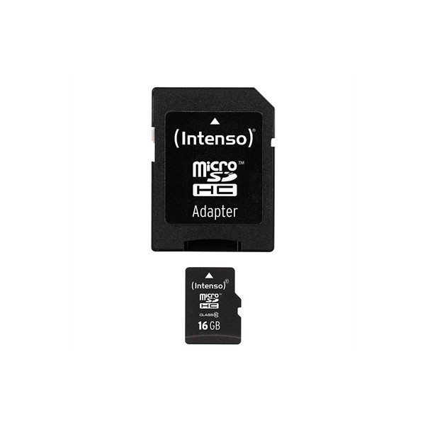 Tarjeta memoria microsd intenso 16gb cl10  adaptador sd