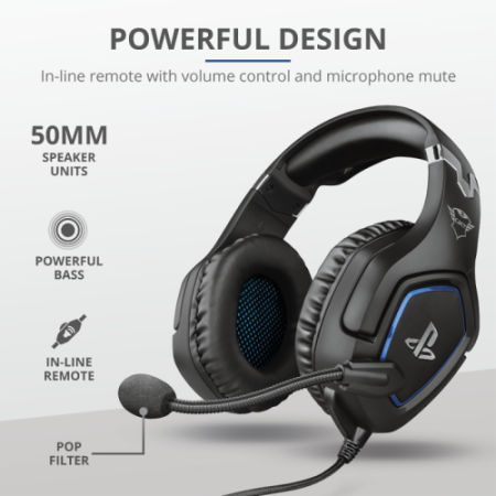Trust GXT 488 Forze PS4 Auriculares Diadema Negro