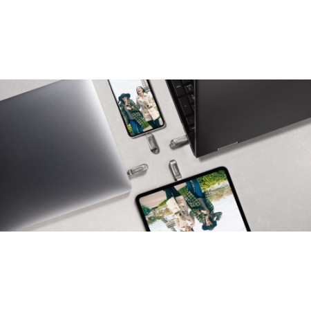 Sandisk Ultra Dual Drive Luxe unidad flash USB 128 GB USB Type-A / USB Type-C 3.2 Gen 1 (3.1 Gen 1) Acero inoxidable