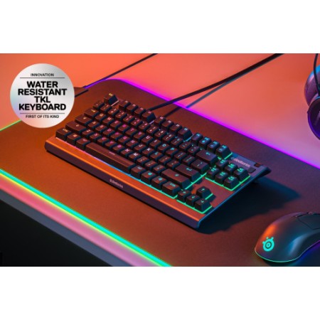 Steelseries APEX 3 TKL teclado USB QWERTY Inglés de EE. UU. Negro