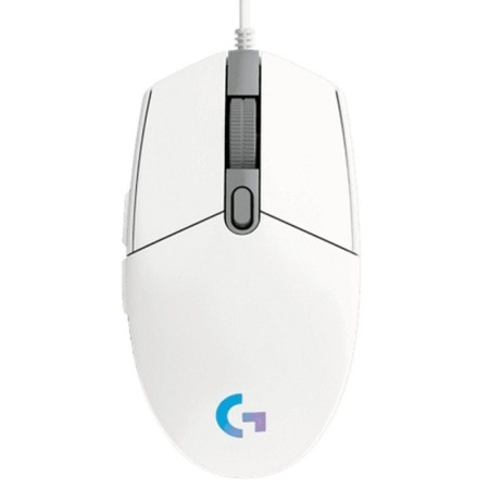 Ratón Gaming Logitech G102 Lightsync/ Hasta 8000 DPI/ Blanco