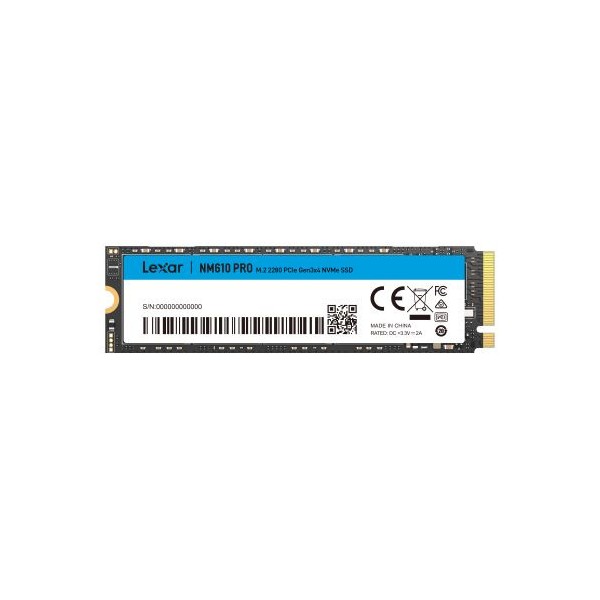 Disco duro interno solido ssd lexar nm610pro 500gb nvme gen3