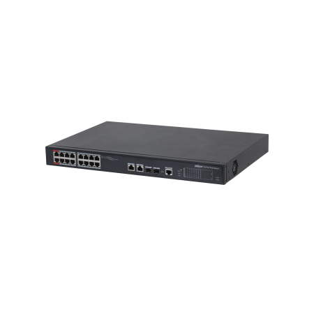 (DH-PFS4218-16ET-240-V3) DAHUA SWITCH L2 HI-POE GESTIONABLE 16 PUERTOS 10/100 + 2 COMBO GIGABIT/SFP UPLINK
