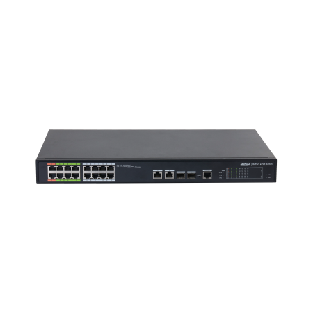 (DH-LR2218-16ET-240-V2) DAHUA SWITCH L2 EPOE GESTIONABLE 16 PUERTOS 10/100 (8 EPOE/EOC + 8 POE) + 2 UPLINK COMBO GIGABIT/SFP