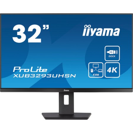 MONITOR IIYAMA 32″ XUB3293UHSN-B5, IPS, 60HZ, 4 MS, HDMI, USB, USB-C, DISPLAYPORT, ALT, REG ALT, GIRO, INCL
