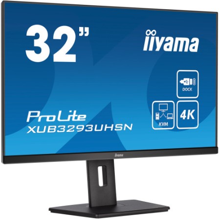 MONITOR IIYAMA 32″ XUB3293UHSN-B5, IPS, 60HZ, 4 MS, HDMI, USB, USB-C, DISPLAYPORT, ALT, REG ALT, GIRO, INCL
