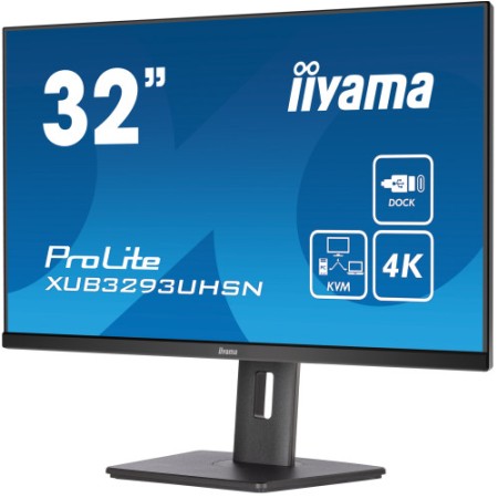 MONITOR IIYAMA 32″ XUB3293UHSN-B5, IPS, 60HZ, 4 MS, HDMI, USB, USB-C, DISPLAYPORT, ALT, REG ALT, GIRO, INCL