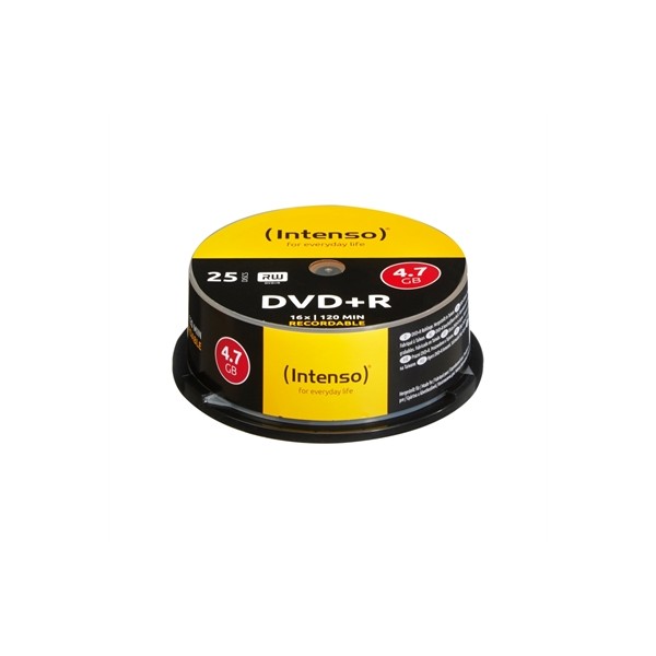 Tarrina de dvd virgenes intenso 4.7gb 16x 25 unidades