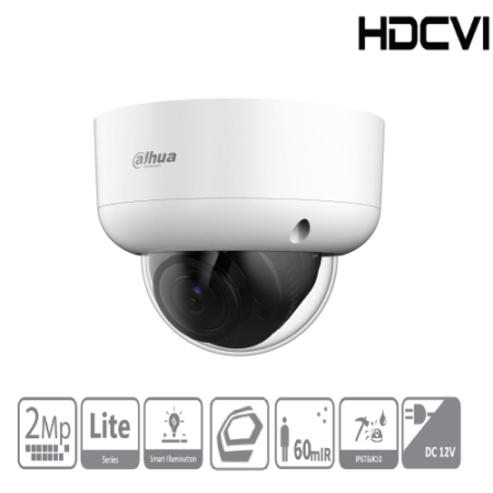 (DH-HAC-HDBW1200RAP-Z-2712-S6) DAHUA CÁMARA HÍBRIDA DOMO HDCVI 2MP ANTIVANDÁLICA VARIFOCAL 2.7-12MM