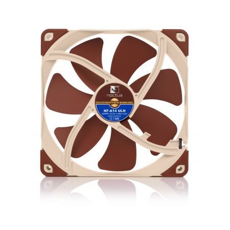 NOCTUA VENTILADOR CAJA NF-A14 ULN, 140MM FAN, 140X140X25MM, 12V, 800RPM/650RPM, 11,9 DB(A), 79,8 M3/H, 0,69 MM H2O, 3 PINES
