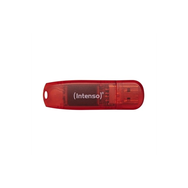 Memoria usb 2.0 intenso rainbow 128gb rojo
